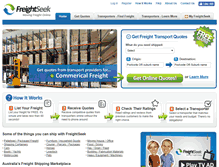 Tablet Screenshot of freightseek.com.au